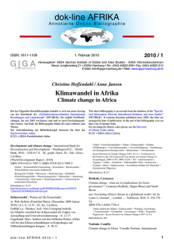 dok-line AFRIKA - GIGA | German Institute of Global and Area Studies