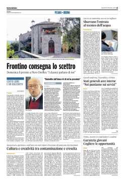 Corriere Adriatico Pesaro giovedi 23 ottobre 2014