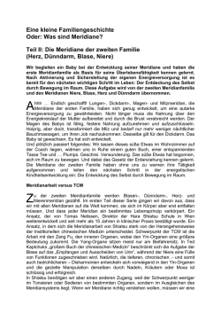 Eine kleine Familiengeschichte Oder: Was sind Meridiane? Teil II
