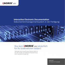 Interactive Electronic Documentation - NORIS-IB GmbH