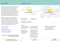 Ihr Kontakt zu uns Was ist MS?
