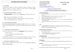 INFORMATIONS DIVERSES - lyc&eacute;e Jacques Pr&eacute;vert