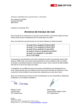 Annonce de travaux de nuit.