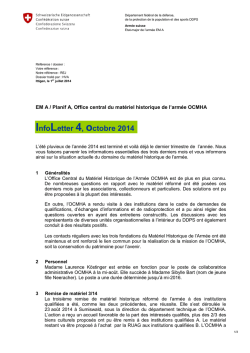 InfoLetter 4, octobre 2014