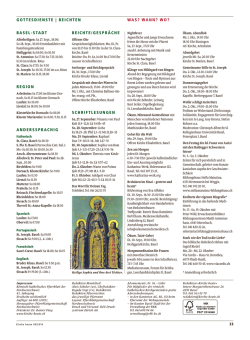 GOTTESDIENSTE | BEICHTEN WAS? WANN? WO - Kirche heute