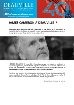james cameron à deauville - Festival du Cinéma Américain de