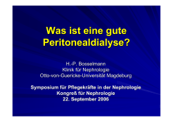 Was ist eine gute Peritonealdialyse? - WB-nephro.de