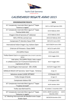 CALENDARIO REGATE ANNO 2015