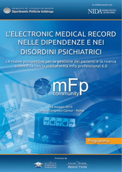 Il programma (File PDF) - Dipartimento Politiche Antidroga