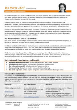 Das Besondere? Was können Sie erwarten? Die - Stoye-Mingers.de