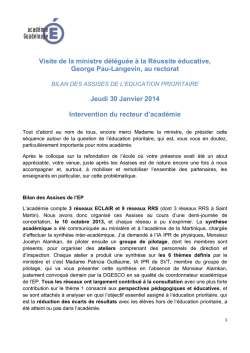 Intervention recteur MARTENS