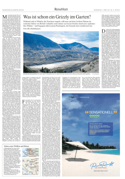 FAZ-Bericht "Was ist schon ein Grizzly im Garten?" - Ole Helmhausen