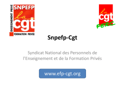 notre power point - SNPEFP-CGT