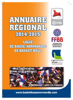 ANNUAIRE RÉGIONAL - Ligue de Basket de Basse Normandie