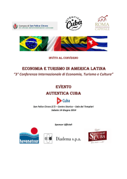 ECONOMIA E TURISMO IN AMERICA LATINA EVENTO