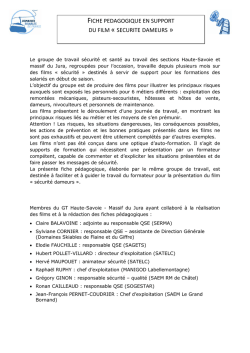 Fiche p&eacute;dagogique S&eacute;curit&eacute; Dameurs