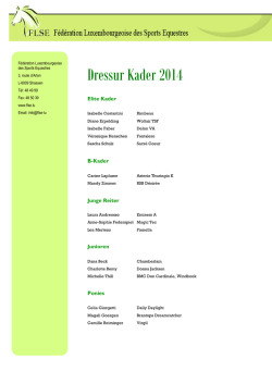 Dressur Kader 2014