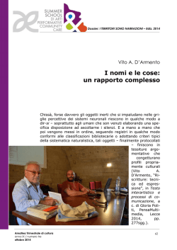 I nomi e le cose: un rapporto complesso
