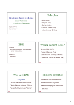 Fahrplan EBM Woher kommt EBM? Was ist EBM?