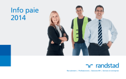 Info paie 2014 - Randstad Canada