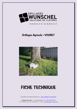 Grillages Agricole - VOLINET FICHE TECHNIQUE