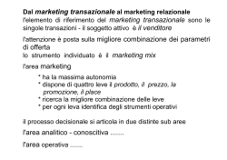 Nozioni di marketing sanitario - Università degli Studi di Pavia