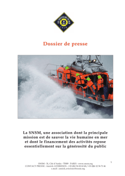 Dossier de presse 2014 - SNSM