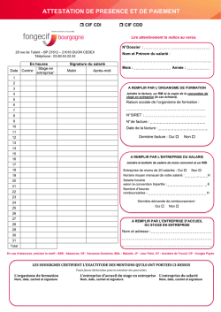 attestation de presence et de paiement