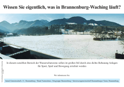 Wissen Sie eigentlich, was in Brannenburg-Waching läuft?