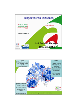 Trajectoires laitières Lot Conseil Elevage mars 2014
