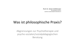 Was ist philosophische Praxis? - DGSA