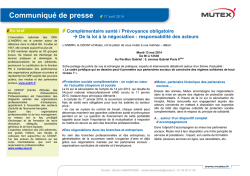 CP matinée - débat Complémentaire santé _ Prévoyance