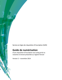 Guide de num&eacute;risation
