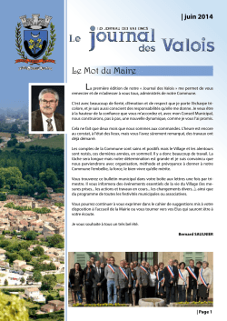 Le Mot du Maire - Mairie de Le Val