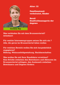 Alter: 33 Familienstand: verheiratet, Kinder Beruf