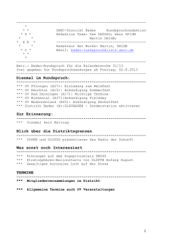 Diesmal im Rundspruch: Zur Erinnerung: Blick &uuml;ber die - DARC