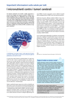I micronutrienti contro i tumori cerebrali