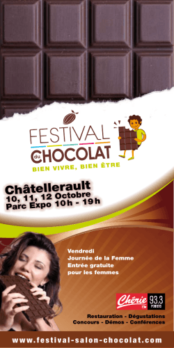 Brochure programme 2014 - Festival National du Chocolat