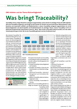 Was bringt traceability? - All-electronics.de