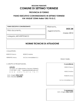 Norme tecniche di attuazione - Comune di Settimo Torinese