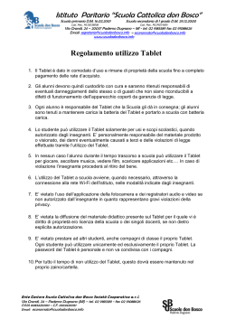 Regolamento Tablet - Scuola Don Bosco