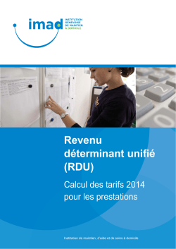 Revenu déterminant unifié (RDU) - calculs des tarifs 2014