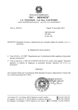 Disposizione MAD - Scuolaminniti.it