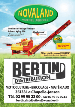 Document &agrave; t&eacute;l&eacute;charger - Bertin Distribution