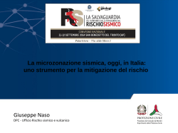 La microzonazione sismica, oggi, in Italia: uno