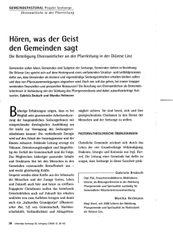 H&ouml;ren, was der Geist den Gemeinden sagt