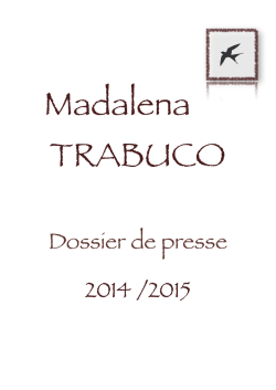 Dossier de presse MadalenaTrabuco sans Contact