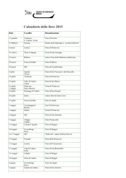 Calendario fiere e mercati della provincia di Belluno 2015