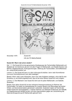 November 1976 Sozial-AG Info der FS Mathe/Statistik Sozial-AG