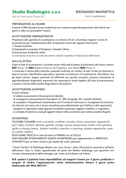 RM senza MDC - Studio Radiologico sas
